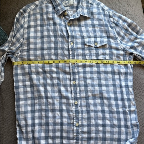 Grayers Men's Plaid Button Down Shirt Blue and white Size XL 100% Cotton - Picture 4 of 6